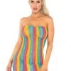Leg Avenue Rainbow Lace Tube Dress Hosiery 2 Leg Avenue Rainbow Lace Tube Dress Hosiery