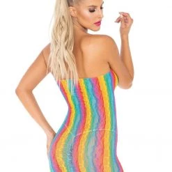 Leg Avenue Rainbow Lace Tube Dress Hosiery 7 Leg Avenue Rainbow Lace Tube Dress Hosiery