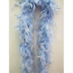 AnneCart Light Blue Feather Boa 1920's Gatsby Accessories