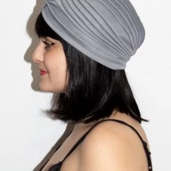 Jacky Wang Light Grey Turban Hair Accessories