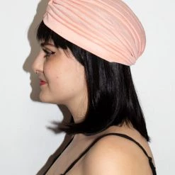 Jacky Wang Light Peach Turban Hair Accessories
