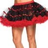 Malltop Tutus & Petticoats Black And Red Tutu Skirt