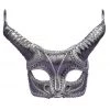 Sweidas Medieval Silver Minotaur Horns Eye Mask