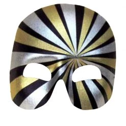 Interalia Masks & Eyemasks Metallic Silver And Gold Half Mask