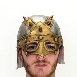 Unknown Gold And Silver Gladiator Mask Helmet