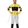 Hurly-Burly Yellow And Black Mens Jockey Costume