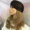 Jacky Wang Brown Metallic Turban Hair Accessories