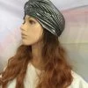 Jacky Wang Grey Metallic Turban Hair Accessories