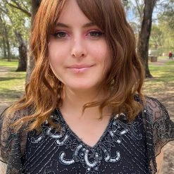 Bell's Wigs Deluxe Shoulder Length Mid Brown Wig