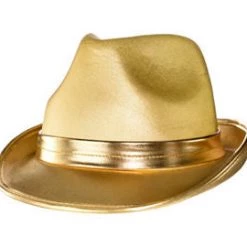 Dormar Metallic Gold Fedora Hats & Headwear