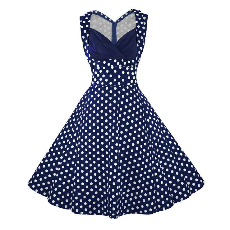 Malltop Navy Blue 1950's Sweetheart Dress 40's - 50's Pinup, Rock & Roll 3 Malltop Navy Blue 1950's Sweetheart Dress 40's - 50's Pinup, Rock & Roll