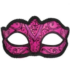 TomFoolery Masks & Eyemasks Hot Pink Plain Glitter Mask