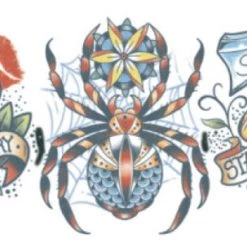 Tinsley Special FX Makeup Spider Temporary Neck Tattoos