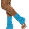 Smiffys 80's - 90's Workout & Hiphop 80's Neon Blue Leg Warmers