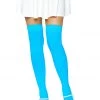 Leg Avenue Hosiery Neon Blue Nylon Thigh Highs 2 Leg Avenue Hosiery Neon Blue Nylon Thigh Highs