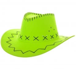 Hurly-Burly Adults Neon Green Cowboy Hat