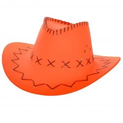 Hurly-Burly Neon Orange Cowboy Hat