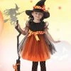 Malltop Girls Orange And Black Witch Costume Children's And Infants