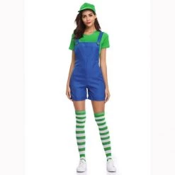 AnneCart Ladies Luigi Overalls Costume