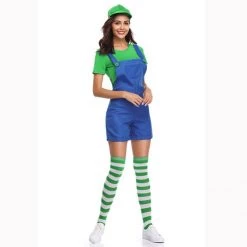AnneCart Ladies Luigi Overalls Costume