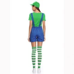 AnneCart Ladies Luigi Overalls Costume