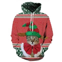 Malltop Christmas Cat Hoodie