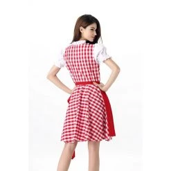 Hurly-Burly Red Checked Oktoberfest Dress Celebrations