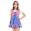 Hurly-Burly Celebrations Red And Blue Checked Oktoberfest Dirndl