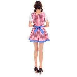Hurly-Burly Celebrations Red And Blue Checked Oktoberfest Dirndl