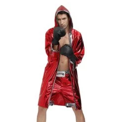 Hurly-Burly Uniforms Red And Silver Boxer Champion Costume