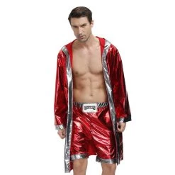 Hurly-Burly Uniforms Red And Silver Boxer Champion Costume