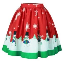 Malltop 1950's Style Christmas Circle Skirt Christmas Costumes