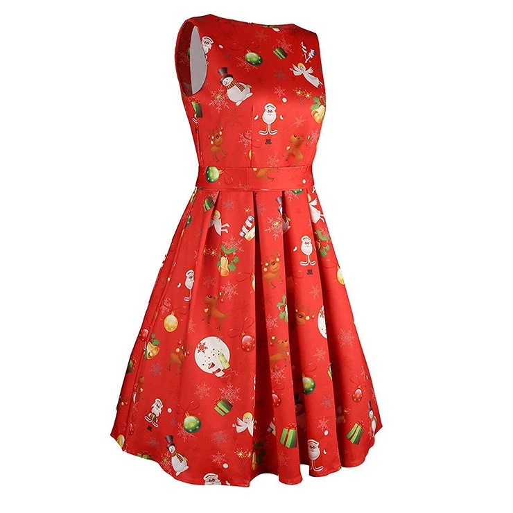 Hurly-Burly Red Printed Christmas Dress Celebrations 4 Hurly-Burly Red Printed Christmas Dress Celebrations
