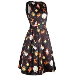 Hurly-Burly Santa Claus Print Christmas Dress Christmas Costumes