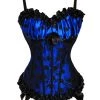Hurly-Burly Royal Blue Polka-Dot Lace Corset
