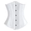 Hurly-Burly Corsets Steel Boned Off White Satin Underbust Corset