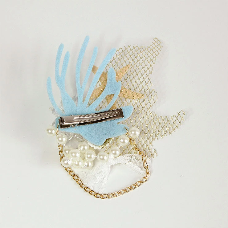 Malltop Hats & Headwear Mermaid Shell And Pearl Hair Clip 5 Malltop Hats & Headwear Mermaid Shell And Pearl Hair Clip
