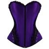 AnneCart Purple And Black Lace Cutout Corset