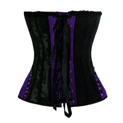 AnneCart Purple And Black Lace Cutout Corset