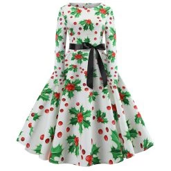 Dear Lover Christmas Costumes Long Sleeved Mistletoe Christmas Dress