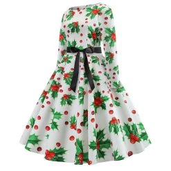Dear Lover Christmas Costumes Long Sleeved Mistletoe Christmas Dress