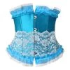 Malltop Corsets Blue And White Lace Underbust