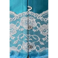 Malltop Corsets Blue And White Lace Underbust