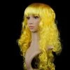 Malltop Curly Yellow Party Wig Wigs