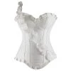 Annecart Corsets White Floral Strap Overbust Corset
