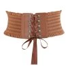 Malltop Ruffled Elastic Corset Belt Tan