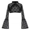 Malltop Victorian Black Lace Bell-Sleeve Shrug