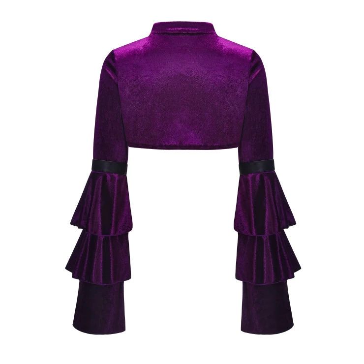 Malltop Outerwear Cropped Purple Velvet Steampunk Shrug 4 Malltop Outerwear Cropped Purple Velvet Steampunk Shrug