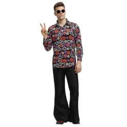 Malltop 60's - 70's Disco & Hippie Men's Floral 1960's Suit With Flared Pants 10 Malltop 60's - 70's Disco & Hippie Men's Floral 1960's Suit With Flared Pants