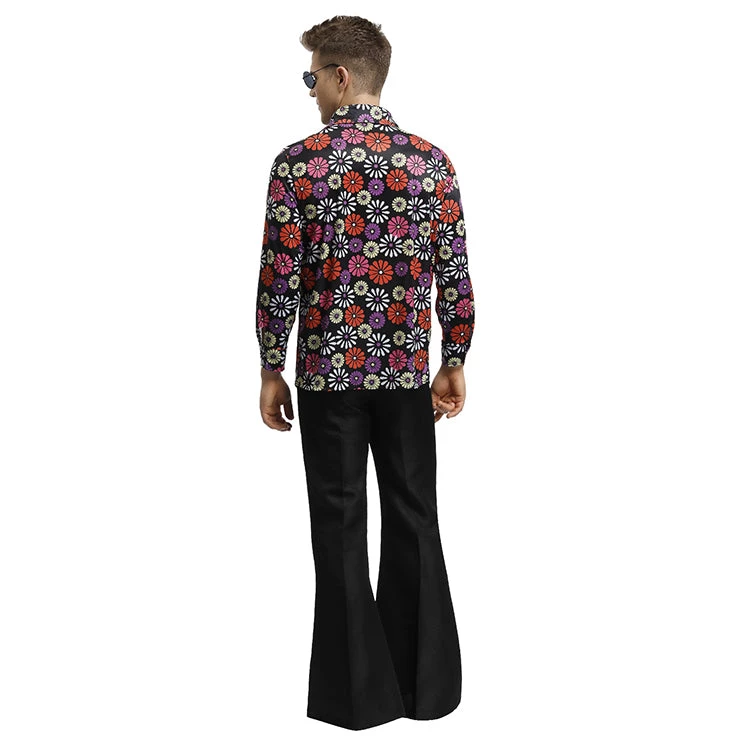 Malltop 60's - 70's Disco & Hippie Men's Floral 1960's Suit With Flared Pants 7 Malltop 60's - 70's Disco & Hippie Men's Floral 1960's Suit With Flared Pants
